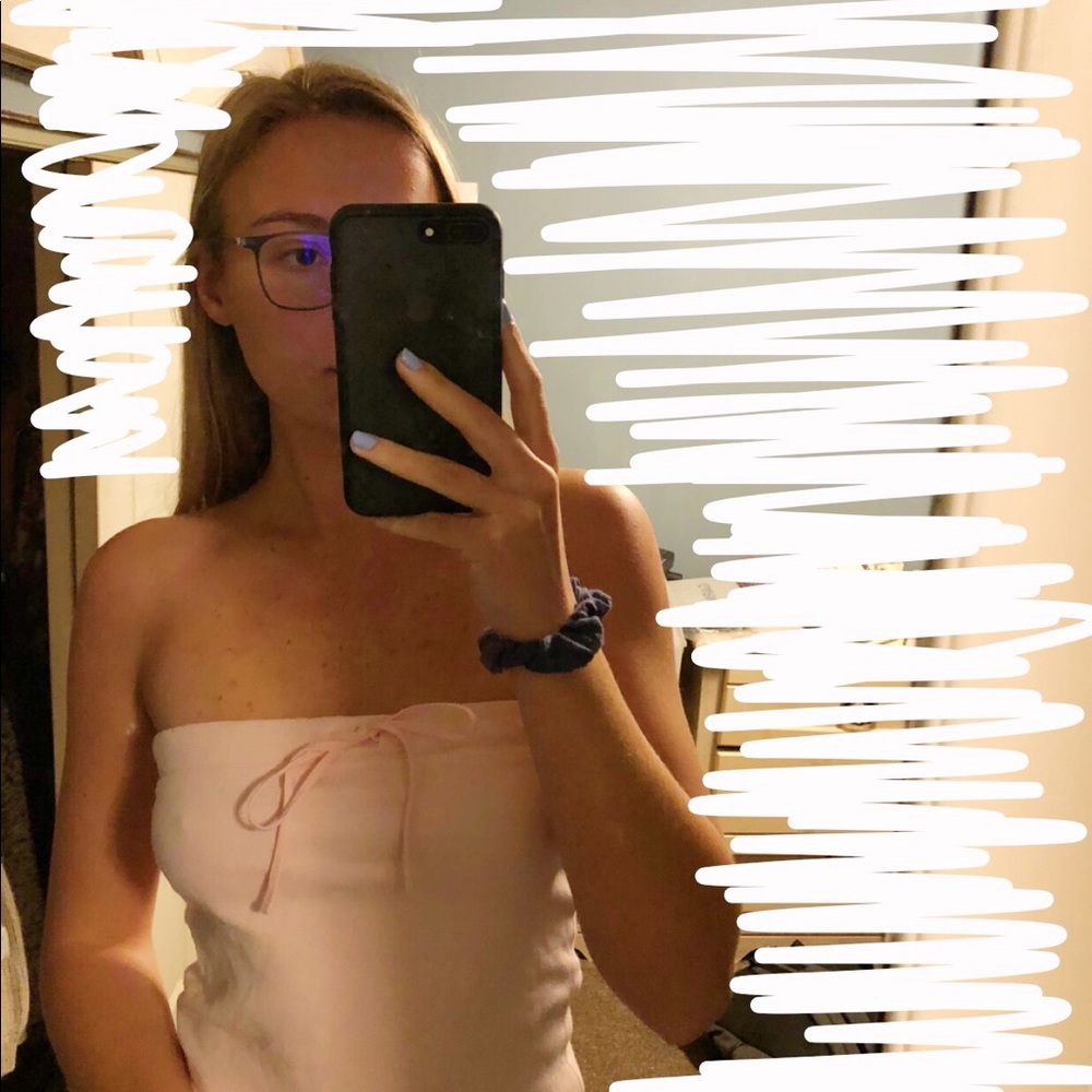 VINTAGE Abercrombie Baby Pink Tube Top